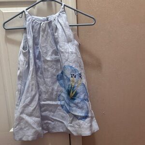 Zara Kids Casual Dress - Light Blue with Floral Design